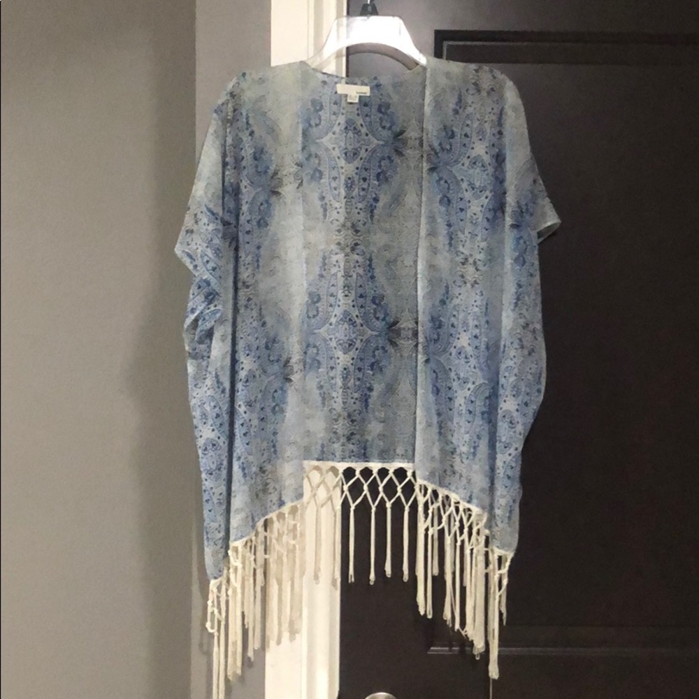 Sheer blue cover up